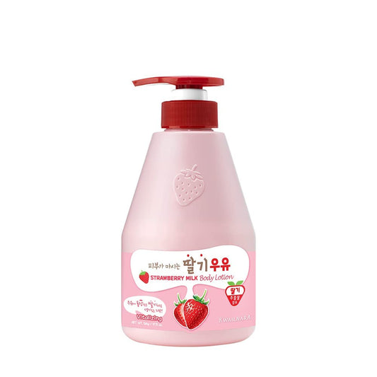 WELCOS KWAILNARA Milk Body Lotion 560g (Banana, Peach, Strawberry)