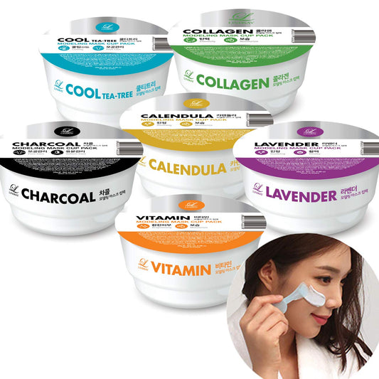 Lindsay Modeling Mask Cup Pack - Cool Tea-tree, Charcoal, Collagen, Vitamin 28g