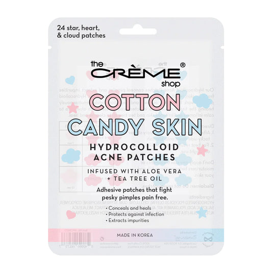 The Crème Shop Cotton Candy Skin - Hydrocolloid Acne Patches | Infused with Aloe Vera + Tea Tree