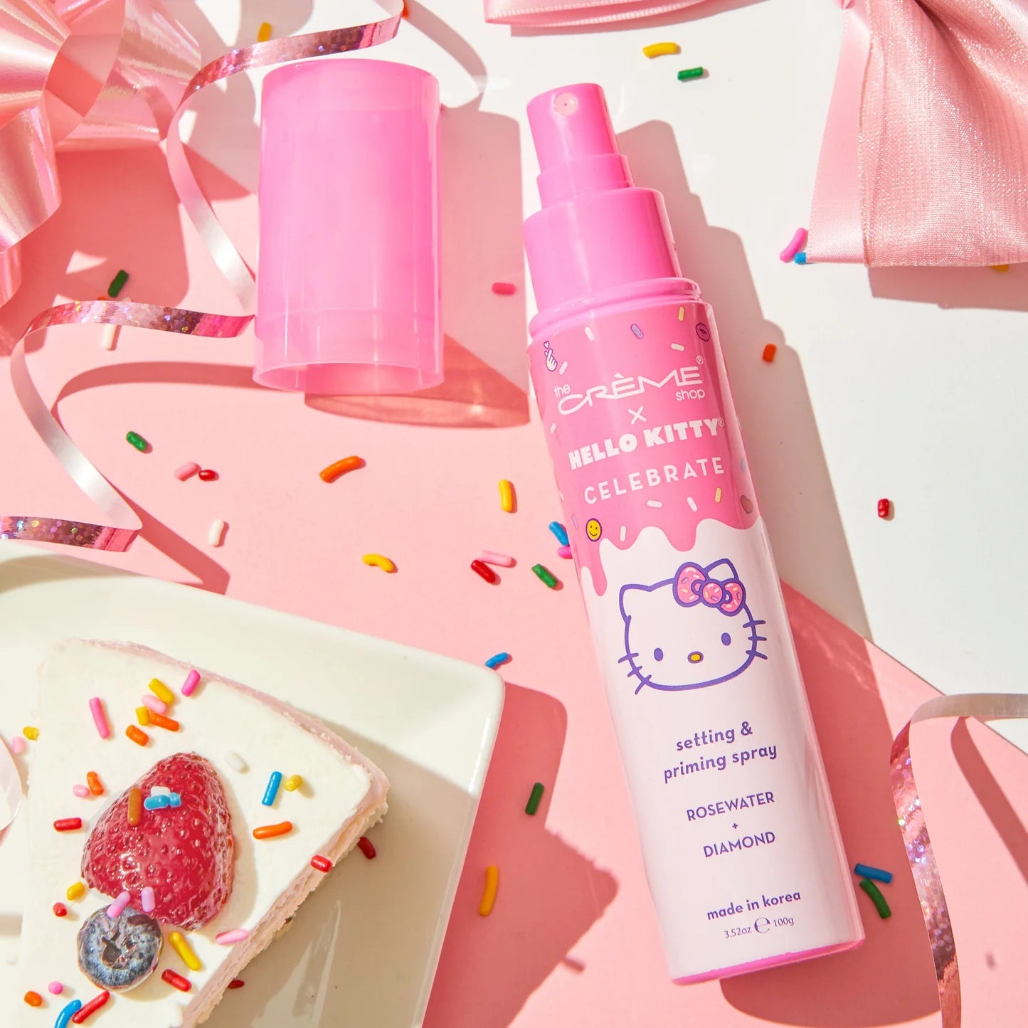 The Crème Shop Hello Kitty Celebrate Setting & Priming Spray - Rose Water + Diamond